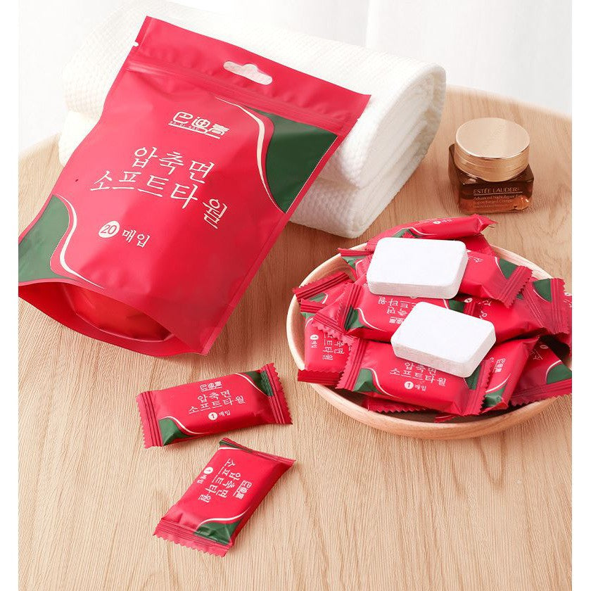 ❤️20PCS/pack❤️Compressed Towel❤ Thickened Disposable Face Towel Cotton Women Portable Goods Candy Towel ❤️SG Seller❤️